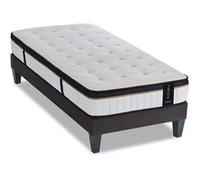Ensemble Emeraude 90x200 cm + sommier gris - Mousse mémoire - Ép. 24 cm G
