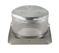 Ensemble émetteur en acier inoxydable avec écran et base pour pyramide pour chauffage de terrasse avec 3 trous de montage (7 cm)