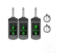 Ensemble émetteur et récepteur de guitare sans fil, portée de 50 m, système audio rechargeable avec son haute fidélité pour guitare électrique et basse pour performance sur scène et pratique (un et