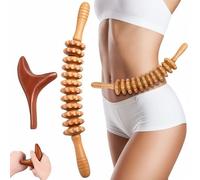 Ensemble en bois pour rouleaux de massage et bois de déclenchement, Rouleau de massage avec poignée, point de déclenchement du bâton de massage, Outils de massage thérapeutique en bois