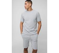 Ensemble en tissu éponge avec t-shirt homme - gris - XS, gris