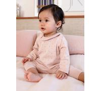 Ensemble en tricot pull à collerette et pantalon bébé rose nude 3M(60CM)
