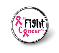 Ensemble en vrac émail personne ne se bat seul pour les sacs à dos survivant du Cancer boutons de ruban rose broche de ruban de combat abstrait