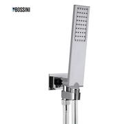 Ensemble encastré avec support orientable, douchette et flexible FLAT-ONE Chromé - BOSSINI C13011C030