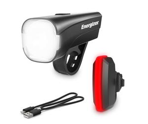 Ensemble Energizer de lumières de vélo Avant et arrière Rechargeables 250 lumens, éclairages de vélo LED USB, Phare Avant et feu arrière pour Le Cyclisme Nocturne