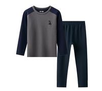 Ensemble Enfant Bébé Fille Sweat-Shirt Imprimé Lettre pour 2Pcs Automne Printemps Tenues Mode Vetement Enfants Tenue Habit Sport Bebe 6 Mois Cadeaux (Grey,6-7 Ans)