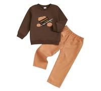 Ensemble Enfant Bébé Garçon Ensembles Sweat Bébé Ensemble Jogging Bebe Sweatshirt À Manches Longues Pantalons Taille Elastique 2 Pièces Unisexe Automne Printemps Hiver