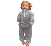 Ensemble Enfant Garcon Hiver Chaud 1-6 Ans a la Mode Vêtements Garçons Pantalon Et Sweat Haut Top Manche Longue Chic pas Cher Vacances Casual Jogging Sport (Grey, 3-4 ans)