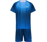 Hummel Gradient Stripe Short Sleeve Set Bleu 122 cm Enfants