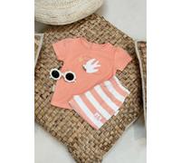 Ensemble Enfant T-shirt Et Short En Éponge Honfleur Corail 2A