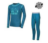 Ensemble enfant T-shirt manches longues + caleçon Sensor DOUBLE FACE SET ADVENTURE saphir 130