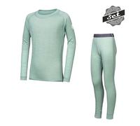 Ensemble enfant T-shirt manches longues + caleçon Sensor MERINO AIR SET + caleçon vert basilic 150
