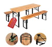 Ensemble Enfant Table Chaises Banc Bois Pliable Meuble Jardin Terrase Fete Mini