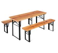 Ensemble Enfant Table Chaises Banc Bois Pliable Meuble Jardin Terrase Fete Mini