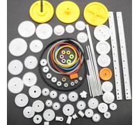 Ensemble Engrenages en Plastique 82pcs Module 0.5 pour Hélicoptère Télécommandé et DIY - Accessoires Robot avec pour roues Dentées Variées