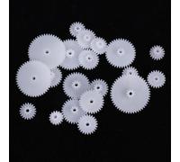 Ensemble Engrenages Plastique Double Modèle Réduction 19 pour Robot Jouet Bricolage Accessoires Moteur Kit Construction