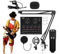 Ensemble Enregistrement - Équipement Studio, Kit Streaming | Matériel Audio Professionnel, Haute Sensibilité avec Support Réglable pour Podcast Musique à Domicile et Performances Directes