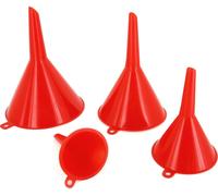 Ensemble: Entonnoir 4 pièces - différentes tailles (45/65/90/110 mm) - rouge