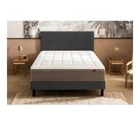 Ensemble Epeda Inoubliable + Sommier Confort Medium 160x200 - Double Sommier Blanc