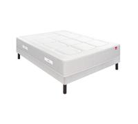 Ensemble Epeda L'INOUBLIABLE + Sommier Confort Medium + Pieds 160x200 Gris souris Ressorts