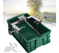 Ensemble éplucheur et vide-ananas avec tiges doubles réglables et lames amovibles pour un nettoyage facile, usage commercial et domestique