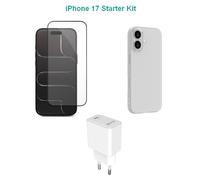 Ensemble eSTUFF iPhone 17 : chargeur, coque, verre trempé marron