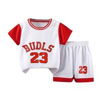 Ensemble Ete Enfant Garcon Age 1-12 ans Tee Shirt Manche Courte Et Short Jogging Garçon Séchage Rapide Chic Pas Cher Ample Mignon Confortable a la Mode Casual Plage Vacances (White, 4-5 Years)