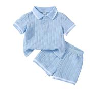 Ensemble été garçon 2 pièces Chemise Manches Courtes et Short léger, Tenue Confortable pour Tout-Petit activités Quotidiennes, Coton Doux et Respirant idéal pour Jeux extérieurs et Sorties Estivales