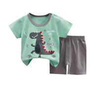 Ensemble été garçon à Manches Courtes - Version coréenne du t-Shirt Pure Coupe Standard recommandée pour 3-16 Ans idéal pour Quotidien et activités (Grey, 5-6 Years)