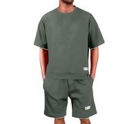 Ensemble Été Homme, Sport Ensemble Short Tee Shirt Court,Respirant Survetement de Jogging, Décontracté Tshirt Shorts Et Bermudas 2 Pièce Tenue Sportswear Grande Taille