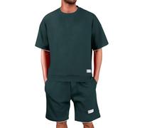 Ensemble Été Homme, Sport Ensemble Short Tee Shirt Court,Respirant Survetement de Jogging, Décontracté Tshirt Shorts Et Bermudas 2 Pièce Tenue Sportswear Grande Taille