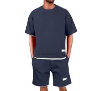 Ensemble Été Homme, Sport Ensemble Short Tee Shirt Court,Respirant Survetement de Jogging, Décontracté Tshirt Shorts Et Bermudas 2 Pièce Tenue Sportswear Grande Taille