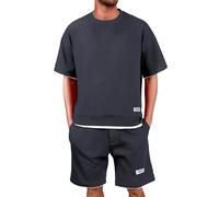 Ensemble Été Homme, Sport Ensemble Short Tee Shirt Court,Respirant Survetement de Jogging, Décontracté Tshirt Shorts Et Bermudas 2 Pièce Tenue Sportswear Grande Taille