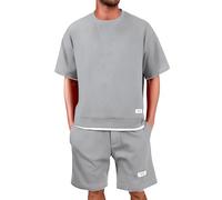 Ensemble Été Homme, Sport Ensemble Short Tee Shirt Court,Respirant Survetement de Jogging, Décontracté Tshirt Shorts Et Bermudas 2 Pièce Tenue Sportswear Grande Taille