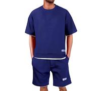 Ensemble Été Homme, Sport Ensemble Short Tee Shirt Court,Respirant Survetement de Jogging, Décontracté Tshirt Shorts Et Bermudas 2 Pièce Tenue Sportswear Grande Taille