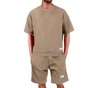 Ensemble Été Homme, Sport Ensemble Short Tee Shirt Court,Respirant Survetement de Jogging, Décontracté Tshirt Shorts Et Bermudas 2 Pièce Tenue Sportswear Grande Taille
