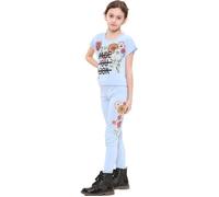 Ensemble été pour filles - Made You Look - Top imprimé et legging mode - Bleu ciel - Âge 5-13 ans 9-10 ans