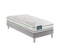 Ensemble EUGEN 7 90 x 200 cm matelas 100% Latex 22 cm sommier à lattes fixe