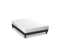 Ensemble EVERBED 180x200 cm - Matelas Mémoire de forme + Sommier Bois