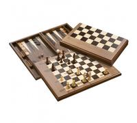 Ensemble Exclusif D'Échecs Backgammon Dame - Avec Fermeture Magnétique