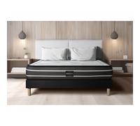 Ensemble Exclusive 140 x 200 cm sommier Kit Noir