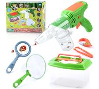 Ensemble Explorateur Extérieur Jouets Kit avec Attrape Insecte, Boîte à Insectes, Filet Papillon, Loupe, Porte-clés et Pinces, Cadeau de Jouets d'extérieur pour Enfants Garçons Filles