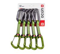 Ensemble express Ocún Faucon QD combiné Pennsylvanie 16mm 10cm - 5 pack vert