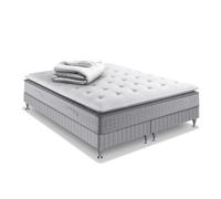 Ensemble literie EXTENSION 160x200 matelas ressorts ensachés H29 ferme avec 2 sommiers et couette