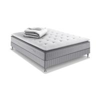 Ensemble EXTENSION 160x200 matelas H29 ressort ensachés ferme sommier COUETTE