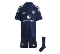 Adidas Manchester United 24/25 Away Short Sleeve Junior Set Bleu 24 Months-3 Years Enfants