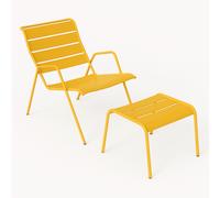 Ensemble Fauteuil relax + Repose-pieds FERMOB Monceau - Miel