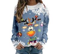 Ensemble Femme Bombers Femmes Sweatshirt Adolescent Grande Taille Mince Streetwear Col Rond Festival Chaud Noel Sweatshirts Chauds À Manches Longues Imprimés De Noël Homme Automne Hiver