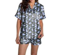 Ensemble Femme Chic Et Elegant,Pyjama Hiver Femme,Ensemble de Pyjama pour Femme - Confortable et élégant pour des Nuits Douces et sereines (Black, L)