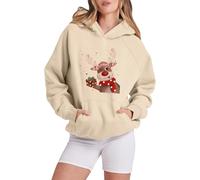 Ensemble Femme Vêtements Sweatshirt Adolescent Grande Taille Mince Streetwear Chaud Casual Festival Sweat À Capuche Unisex Poche Kangourou Noel Homme Automne Hiver Sweatshirts Chauds Manches Longues